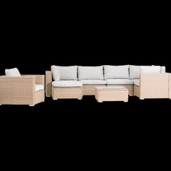 Loungemøbler^Tunø modulsofasæt 7 dele natur
