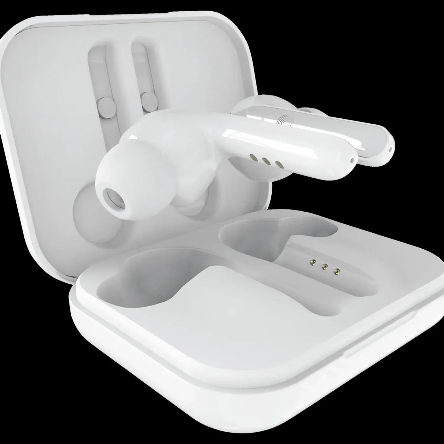 Hot Twins Pro høretelefoner m/bluetooth og opladningsbase hvid