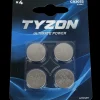 Batterier^Tyzon CR2032 lithiumbatterier 4 stk