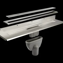 Outlet Unidrain sampak linje 700 mm med lodret udløb Ø75 mm