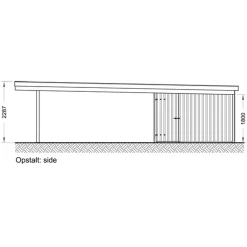 Davidsen Carporte^Valdemar carport med redskabsrum 836x420 cm - m/plast trapeztag