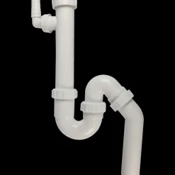 Clearance Vandlås t/køkkenvask m/slangestuds 1 1/2"x40 mm hvid