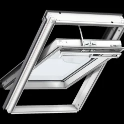 Velux Vinduer^GGL MK04 206821 fjernbetjent vippevindue 3-lags, hvidmalet fyrretræ 78x98 cm