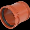 Wavin Kloakrør^Wafix kloakrør PP rød skydemuffe 110 mm