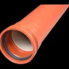 Best Wavin Wafix kloakrør PP SN4 rød med muffe 110x2000 mm