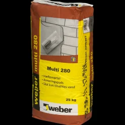 Hot Weber Saint Gobain Weber Multi 280 grå hæftemørtel / tyndpuds 25 kg