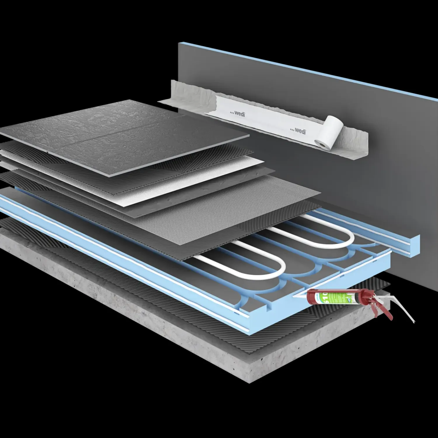 wedi Wedi Byggeplader Og Tilbehør^610 klæbe- og tætningsmiddel 310 ml