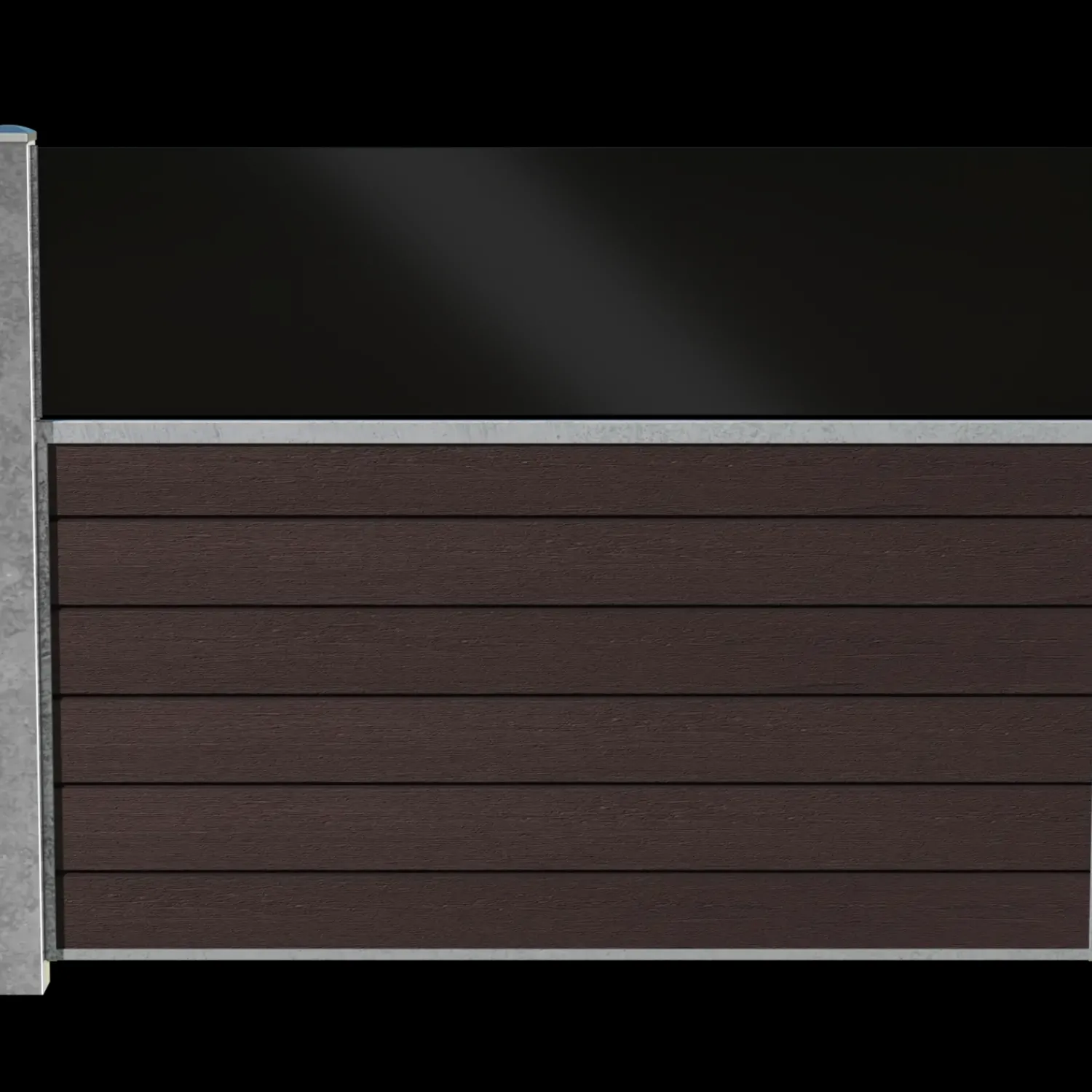 Best Wimex Livø Prime komposithegn m. glas MatUmber 140 cm