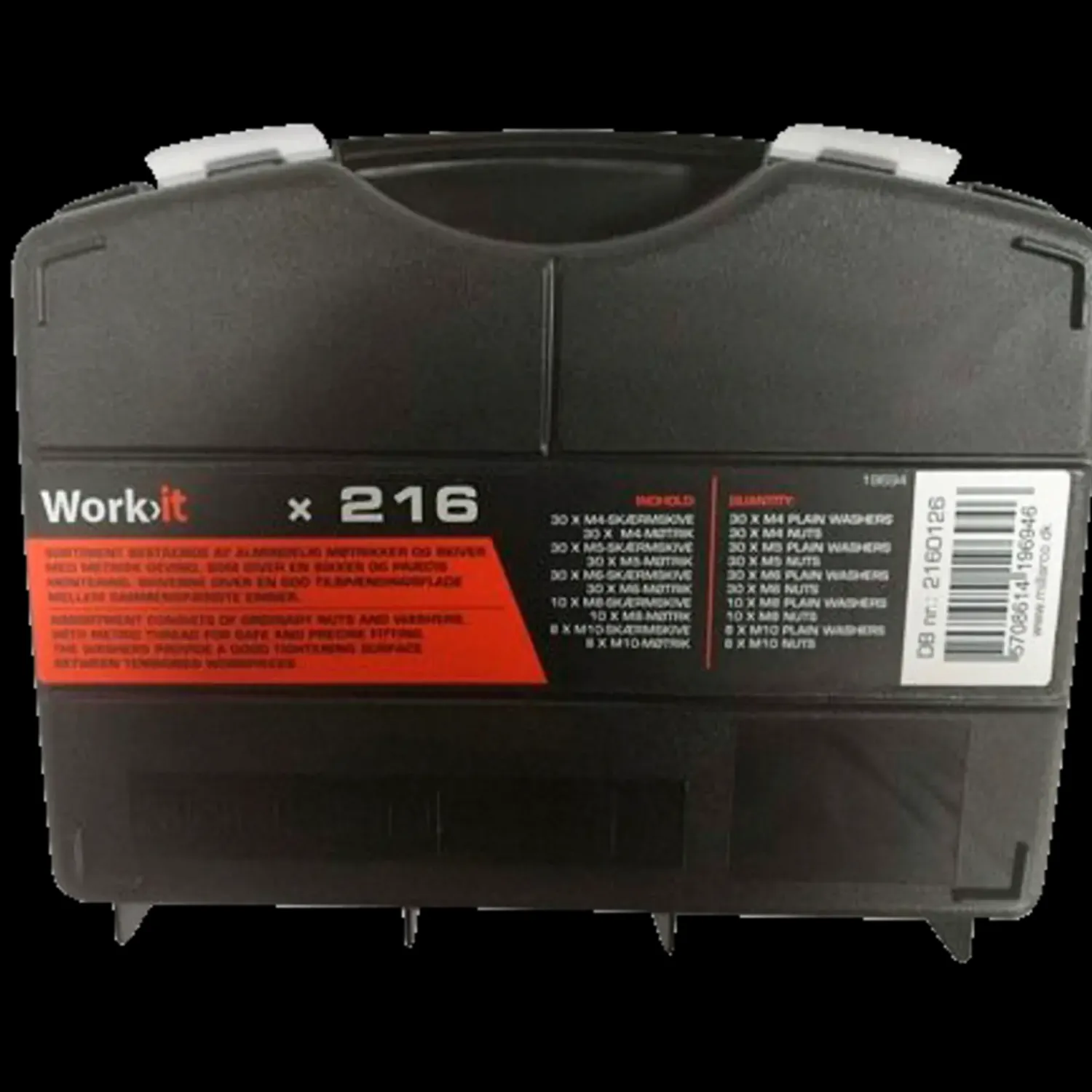 Sortimentsbokse^Work>it skiver og møtrikker sortimentsboks