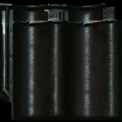 V. Meyer Tagsten^Zwilling dobbelt vingefalstagsten, silkemat sort engoberet